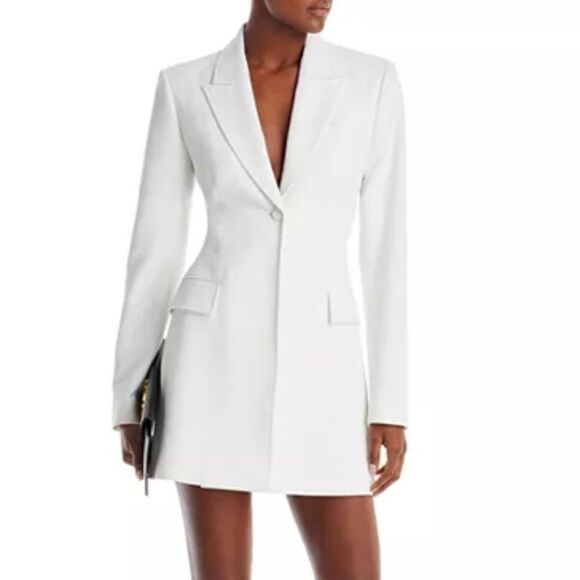New ALC Carlyle Blazer mini dress cut out back white designer Sz XS 00 - Picture 1 of 13